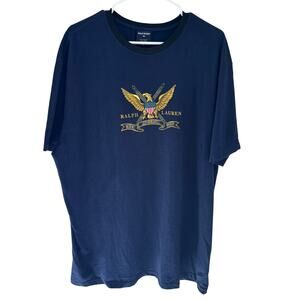 Vintage Polo Sport Ralph Lauren USA Patriotic Eagle Ringer T Shirt Size XL